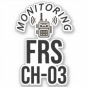 Monitoring FRS Channel 3 Sticker (Voorkant)