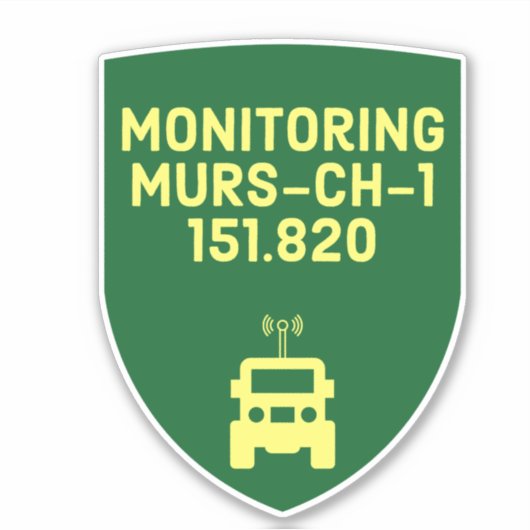 Monitoring MURS Channel 1 Sticker (Voorkant)