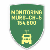 Monitoring MURS Channel 5 Sticker (Voorkant)