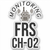 Monitoring van FRS-radiokanaal 2 Sticker (Voorkant)