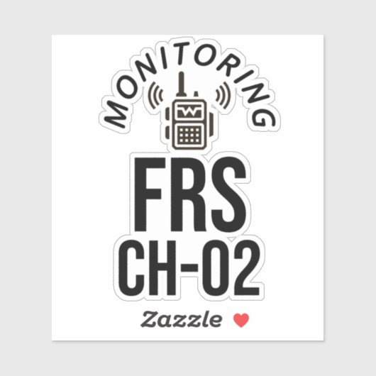 Monitoring van FRS-radiokanaal 2 Sticker (Vel)