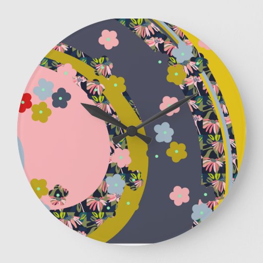 Monjii Floral Clock Grote Klok (Voorkant)