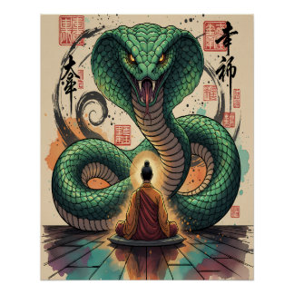 Monk and Serpent Perfect Poster