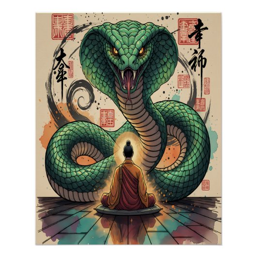 Monk and Serpent Perfect Poster (Voorkant)