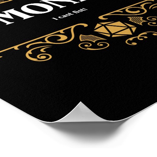 Monk Class Tabletop RPG Gaming Poster (Hoek)