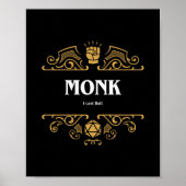 Monk Class Tabletop RPG Gaming Poster (Voorkant)
