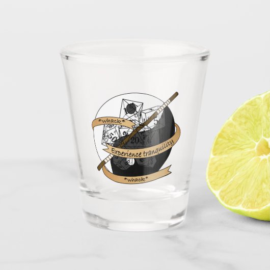 Monk Dice Design Shot Glas (Voorkant)