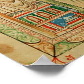 Monk Eadwine aan het werk met het manuscript, Poster (Hoek)