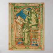 Monk Eadwine aan het werk met het manuscript, Poster (Voorkant)