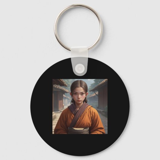 Monk Girl Sticker 3 Sleutelhanger (Voorkant)