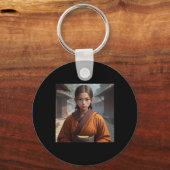 Monk Girl Sticker 3 Sleutelhanger (Voorkant)