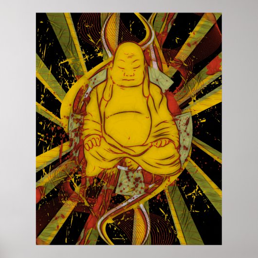 Monk in Meditation Poster (Voorkant)