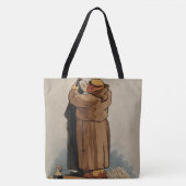 Monk kussen non, grappige Waterverf Canvas tas (Voorkant)