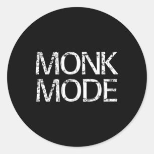 Monk Mode Meditatie Yoga Nieuwigheid  Ronde Sticker