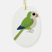Monk Parakeet Keramisch Ornament (Achterkant)