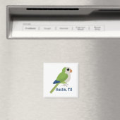 Monk Paraket -Austin, Texas Magneet (Insitu (Vaatwasser))