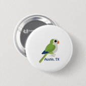 Monk Paraket -Austin, Texas Ronde Button 5,7 Cm (Voorkant /achterkant)