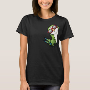 Monk Paraket Quaker Parrot Bird from Side Sunglas T-shirt