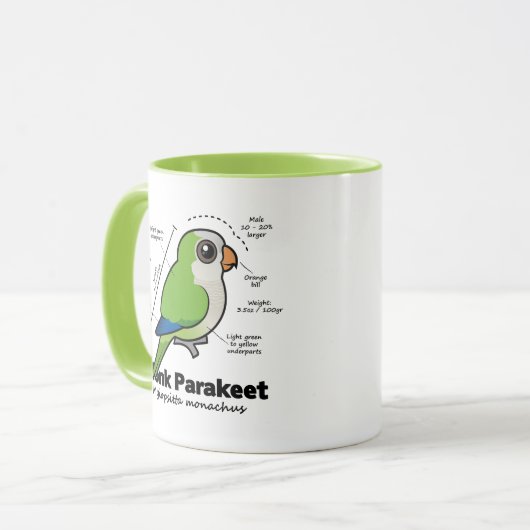 Monk Paraket Statistics Mok (Voorkant links)