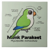 Monk Paraket Statistics Tegeltje (Voorkant)