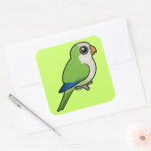 Monk Paraket Vierkante Sticker (Envelop)