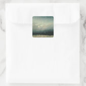 Monk per zee, 1809 vierkante sticker (Tas)