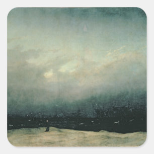 Monk per zee, 1809 vierkante sticker
