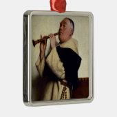 Monk Speel een Clarinet Metalen Ornament (Rechts)