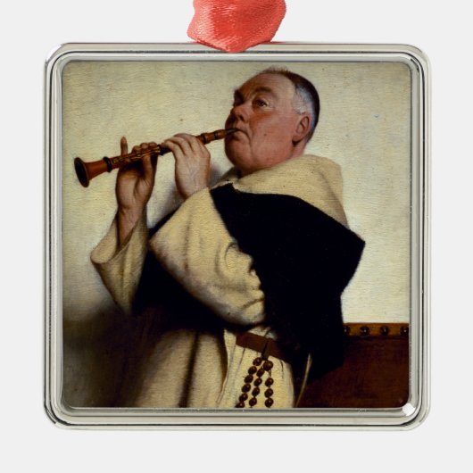 Monk Speel een Clarinet Metalen Ornament (Voorkant)