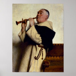 Monk Speel een Clarinet Poster
