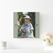 Monk Statue Clock Vierkante Klok (Huis)