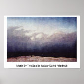 Monk van het Zee van Caspar David Friedrich Poster (Voorkant)