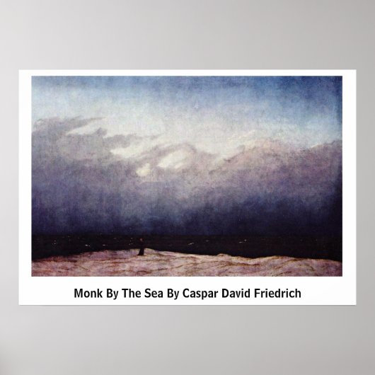 Monk van het Zee van Caspar David Friedrich Poster (Voorkant)