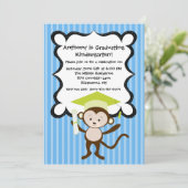 Monkeing rond Kinder uitnodiging tot Afstuderen (Staand voorkant)
