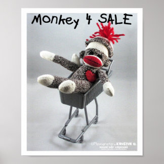 Monkey 4 Verkoop (door kolohe Kristin) Poster