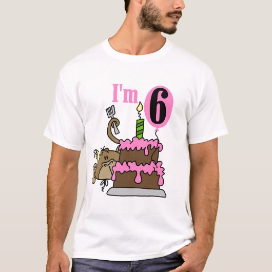 Monkey 6th Birthday Tshirts en geschenken (Voorkant)