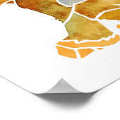 Monkey Abstracte Waterverf schilderen Poster (Hoek)