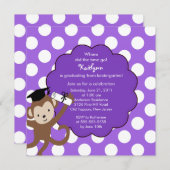 Monkey Afstudeerder Afstuderen Uitnodiging voor me (Voorkant / Achterkant)