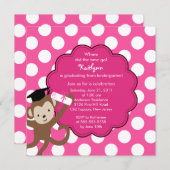 Monkey Afstudeerder Afstuderen Uitnodiging voor me (Voorkant / Achterkant)