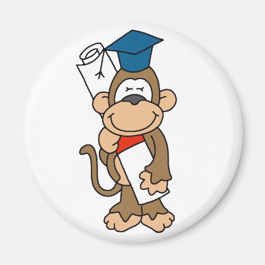 Monkey Afstuderen T-shirts en cadeaus Magneet (Voorkant)