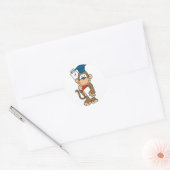 Monkey Afstuderen T-shirts en cadeaus Ronde Sticker (Envelop)