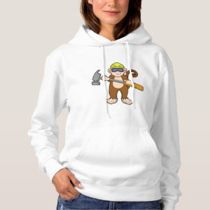 Monkey als ambachtsman met Hammer Hoodie