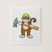 Monkey als ambachtsman met Hammer Legpuzzel (Verticaal)