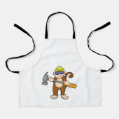 Monkey als ambachtsman met Hammer Schort (Voorkant)