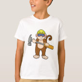 Monkey als ambachtsman met Hammer T-shirt (Voorkant)