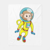 Monkey als Astronaut Fleece Deken (Voorkant)