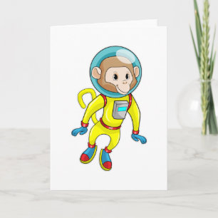 Monkey als Astronaut Kaart