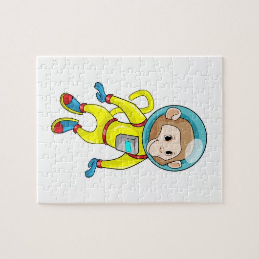 Monkey als Astronaut Legpuzzel (Horizontaal)