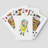 Monkey als Astronaut Pokerkaarten (Achterkant)