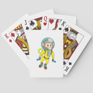 Monkey als Astronaut Pokerkaarten
